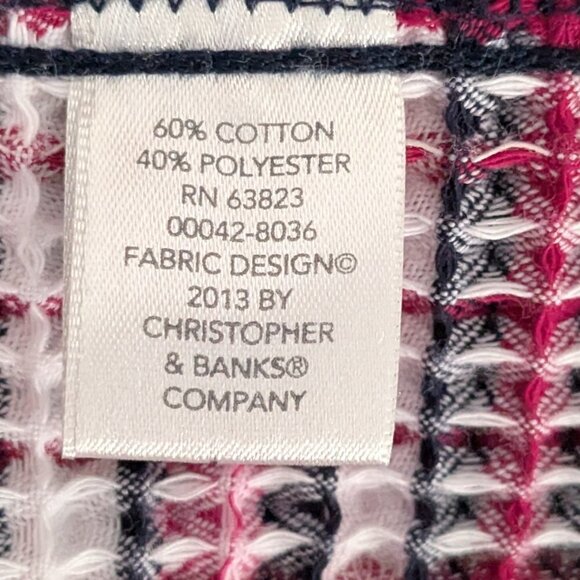 CHRISTOPHER & BANKS Purple/Black Tweed Long Sleeve Full Zip Career Jacket Size M - Picture 4 of 5